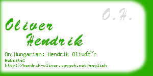 oliver hendrik business card